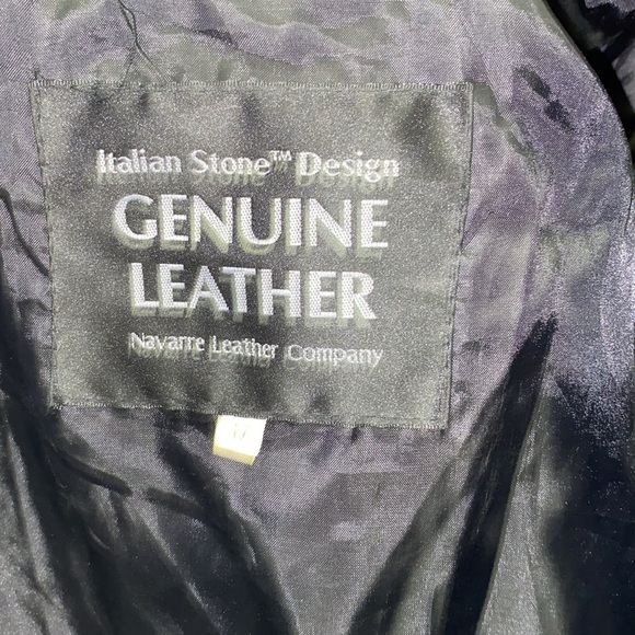 Italian Stone Genuine Leather Jacket - Picture 5 of 5